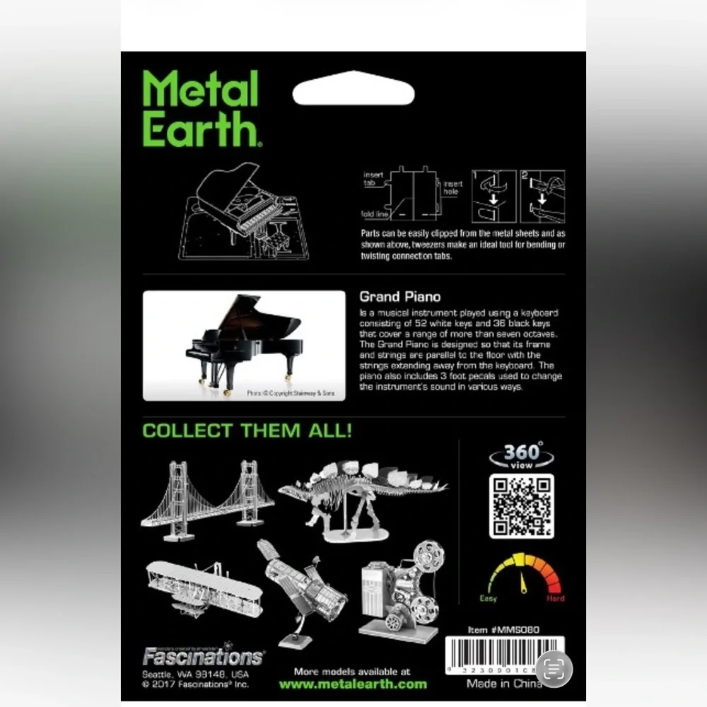 Metal Earth | Grand Piano 3D Steel Model Kit Fascinations